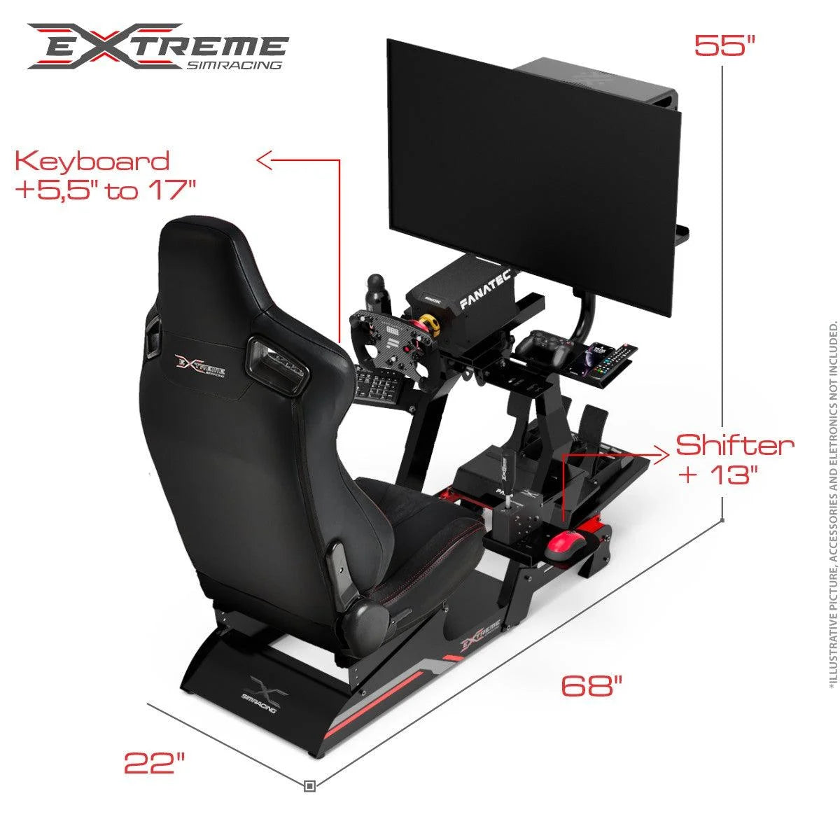 SIM RACING COCKPIT XT PREMIUM 3.0 FULL ACCESSORIES