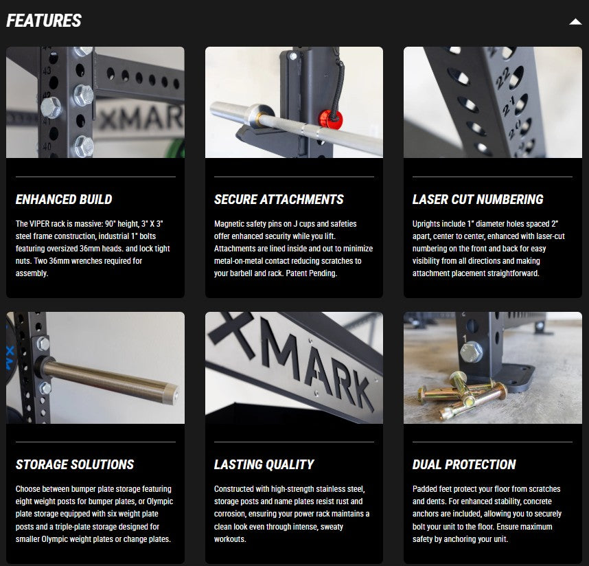 Viper Power Rack with Storage & Strap Safeties