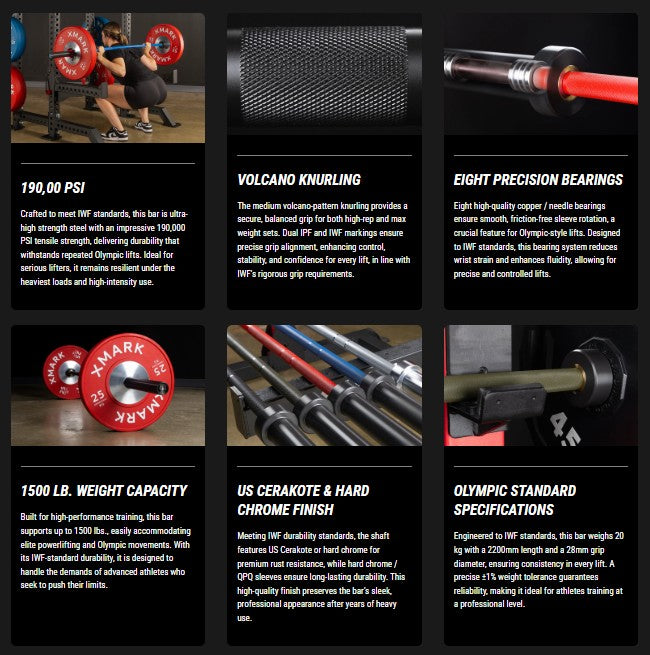 Catahoula IWF Men’s Training Bar, 190,000 PSI, 28mm Grip, US Cerakote