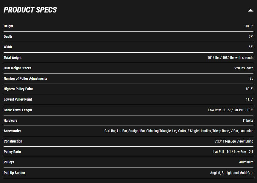 Commercial Half Rack Functional Trainer, Dual 220-Pound Stacks
