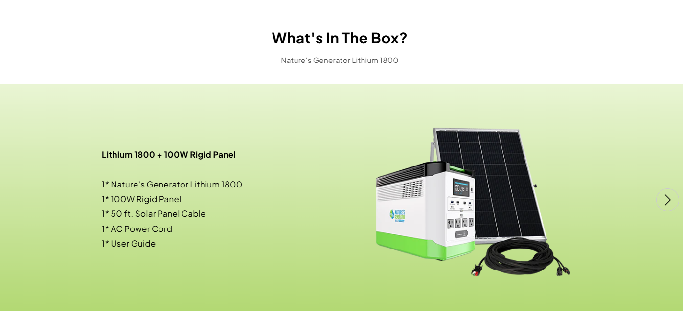High Capacity Lithium 1800 Solar Generator