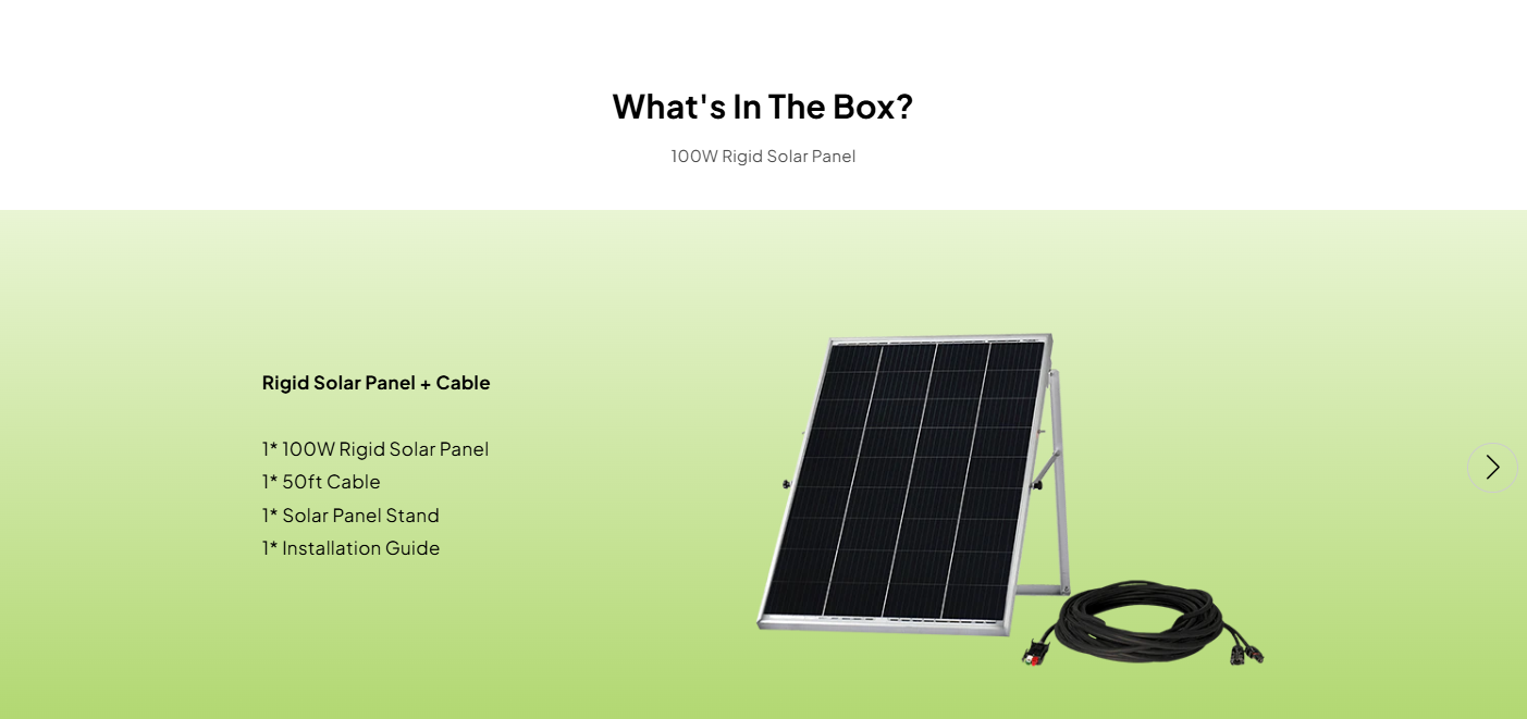 100W Rigid Solar Panels
