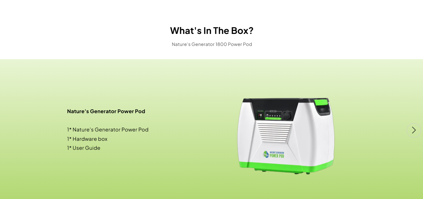 Nature's Generator Power Pod
