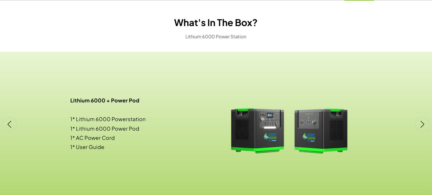 Nature's Generator Lithium 6000 Power Station