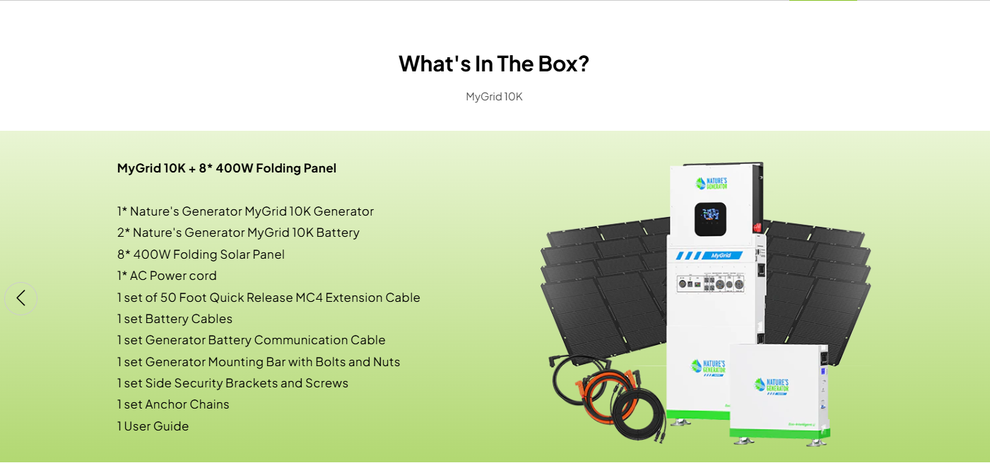 MyGrid 10K Solar Generator for Home