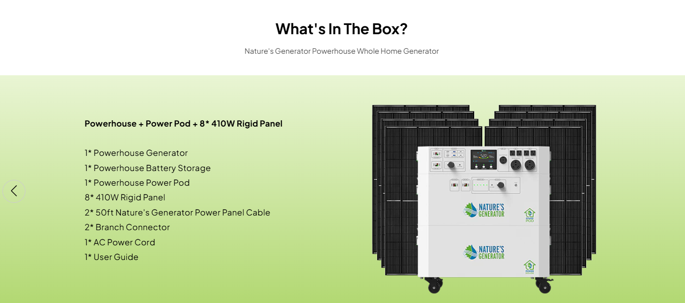 Nature’s Generator Powerhouse with Solar Panel