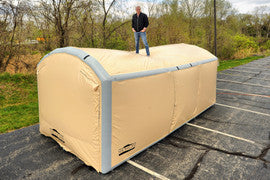 24' Extra Wide Arch Roof 9' High Outdoor Showcase (24x12x7' with 9' Arch) (84" Drive In Height & 120" Drive In Width)