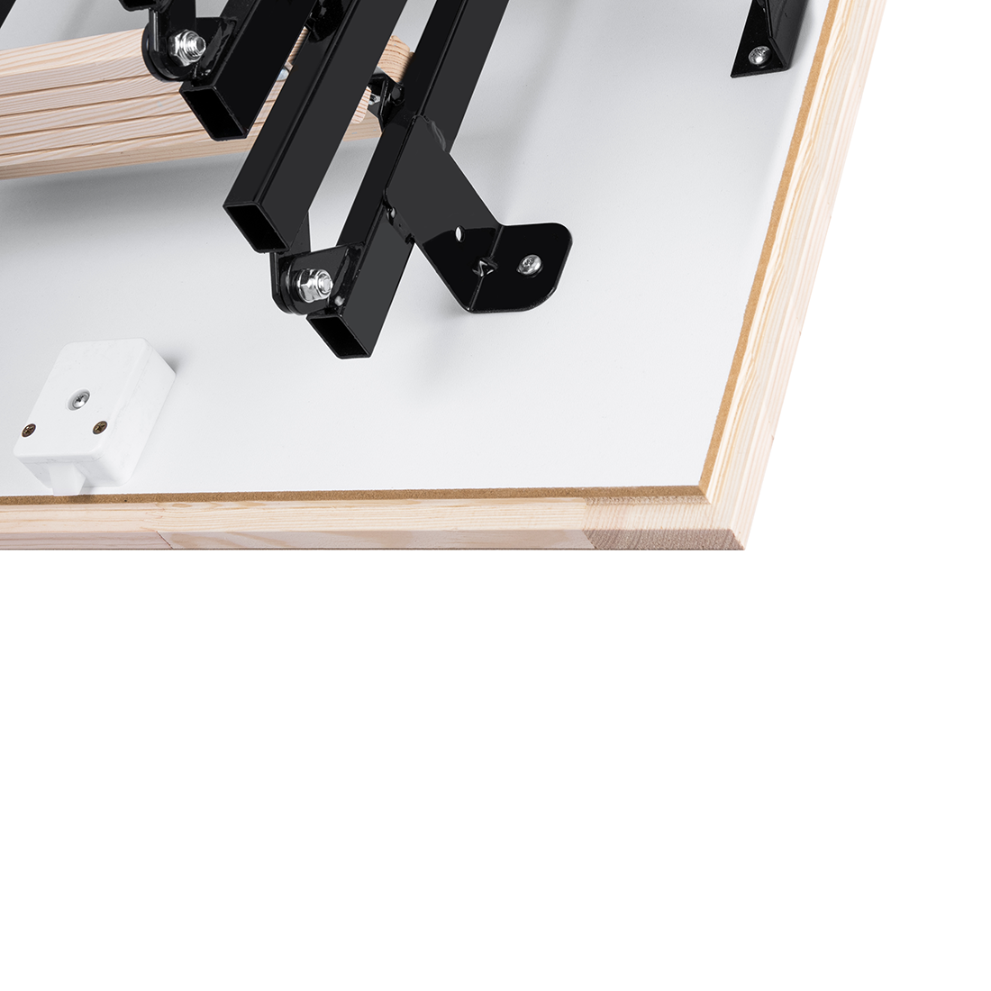 UNI Metal Insulated Folding Attic Ladder 8 ft - 8.5 ft (Rough Opening: 22.5" x 32") with 352-lb Load Capacity