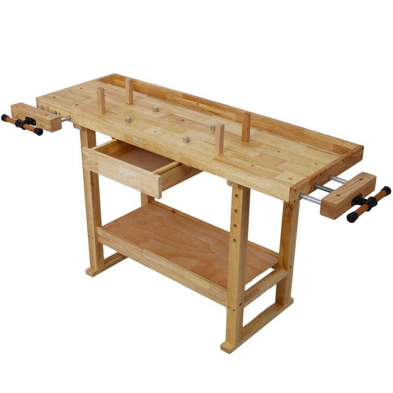 55" Wooden Workbench for Garage Workshop