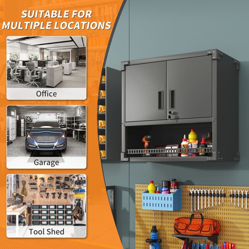 WSC4 Pro Metal Wall-Mounted Tool Storage Cabinet