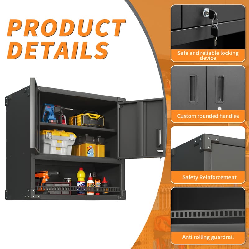 WSC4 Pro Metal Wall-Mounted Tool Storage Cabinet