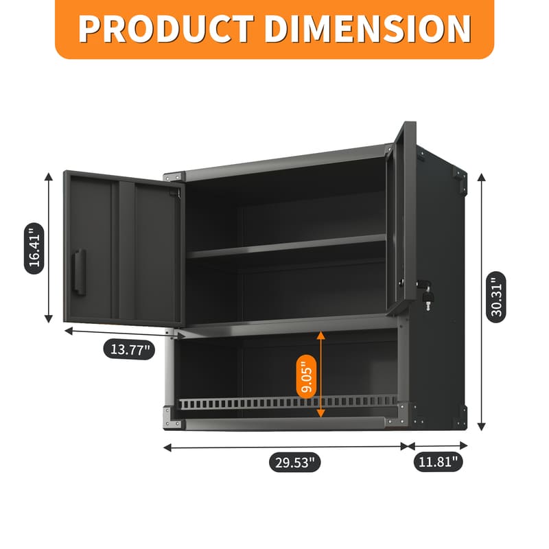 WSC4 Pro Metal Wall-Mounted Tool Storage Cabinet