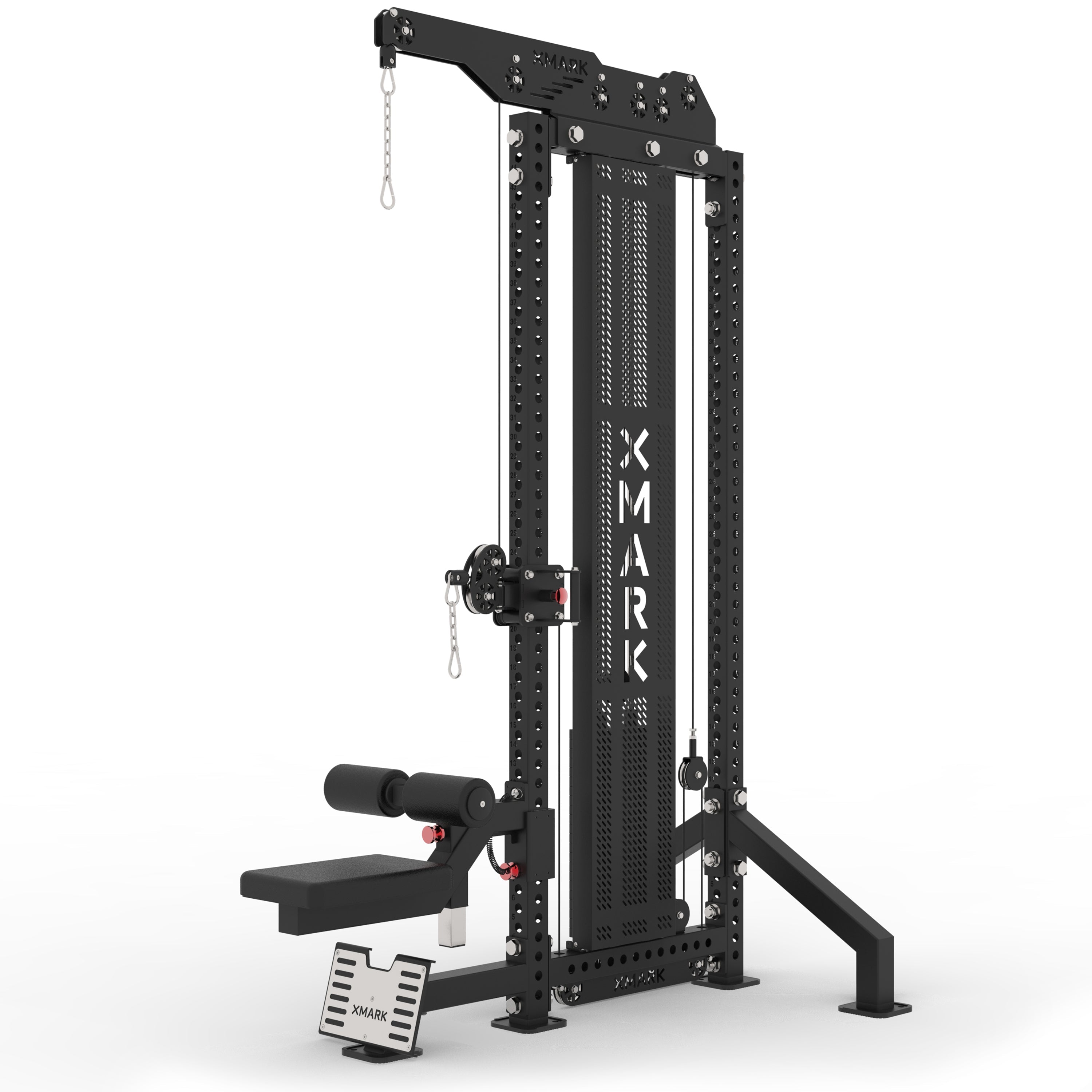 Commercial Lat Pulldown and Low Row Single Stack Functional Trainer