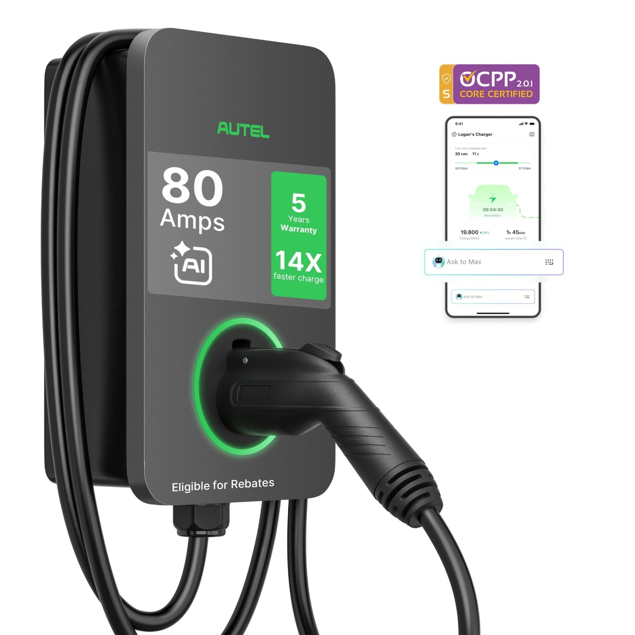 AC Pro 80A 19.2kW Residential EV Charger - Garage Rebel