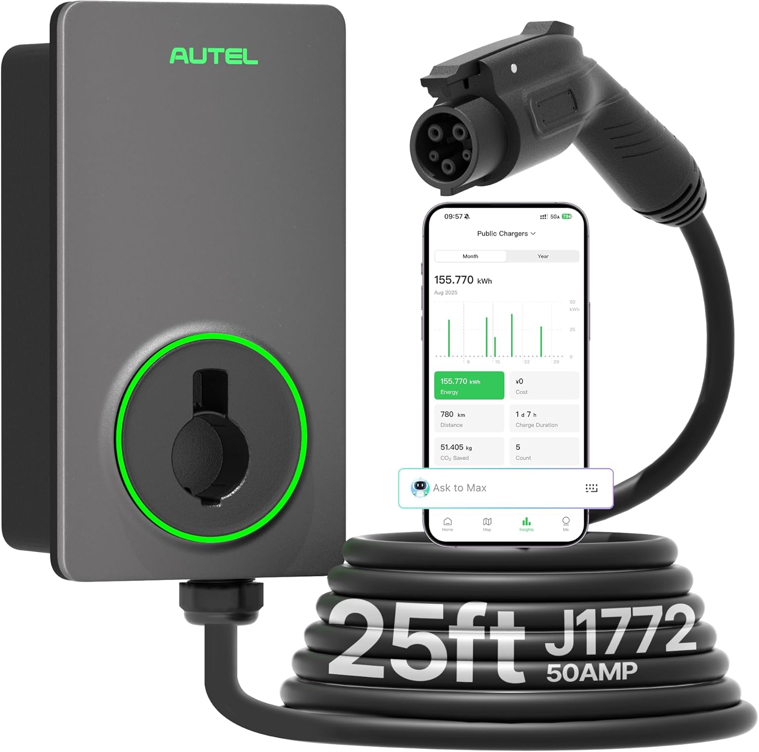 AC Single Charger 50A EV Charger - Garage Rebel