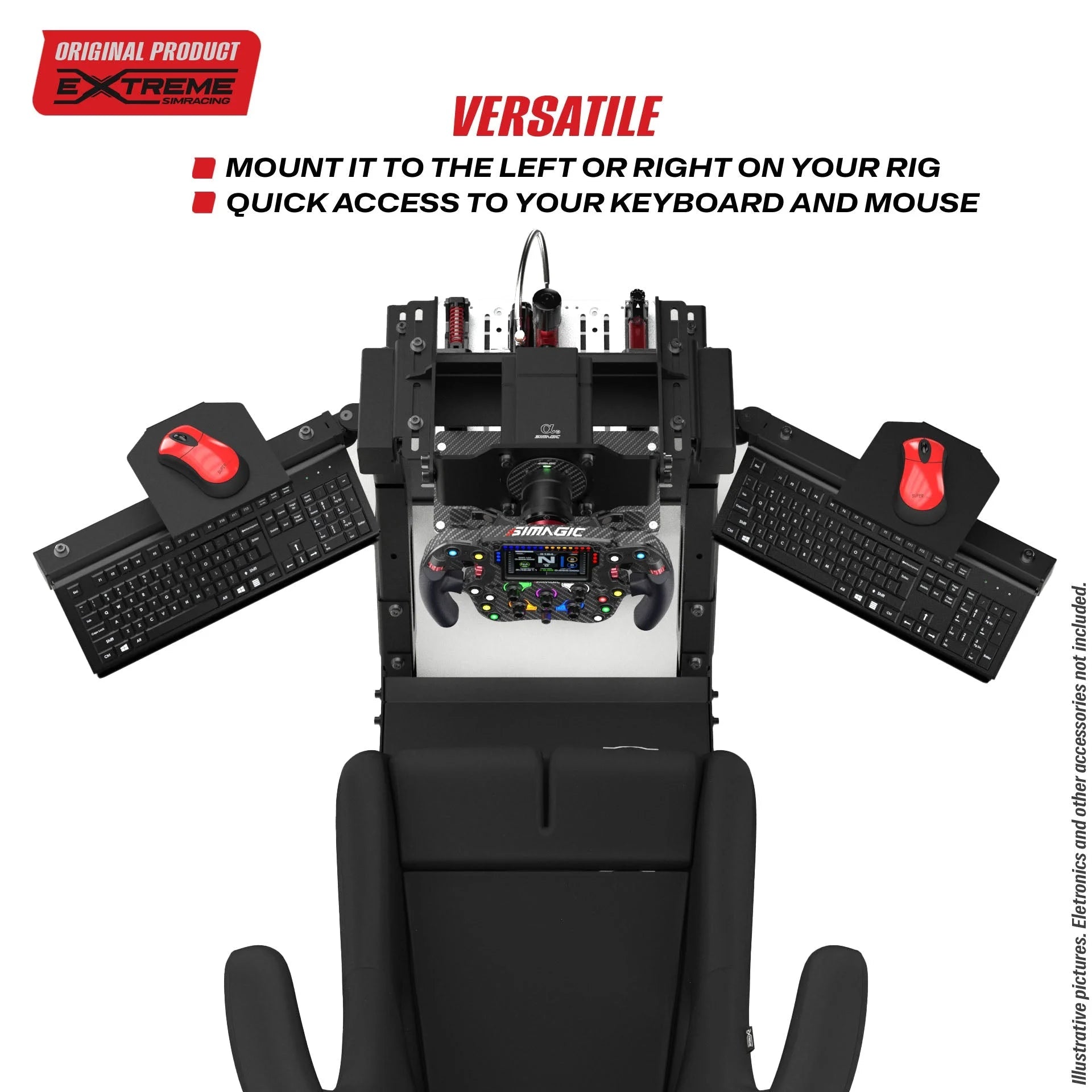 ARTICULATED KEYBOARD AND MOUSE TRAY FOR CHASSIS 4.0 - Garage Rebel