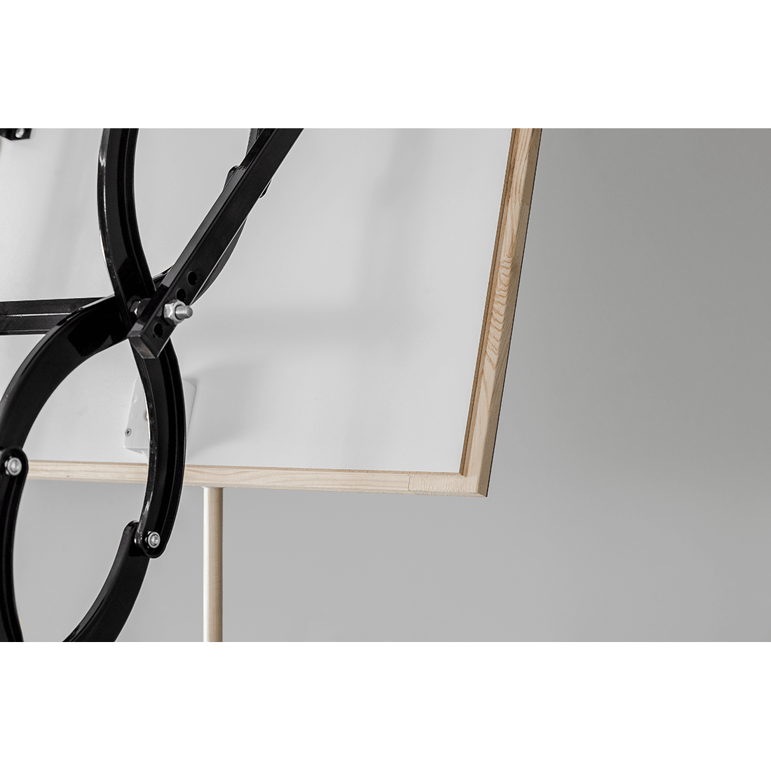 COMP Metal Insulated Scissors Attic Ladder 9 ft - 9.5 ft (Rough Opening: 24.25" x 32.25") with 352 - lb Load Capacity - Garage Rebel