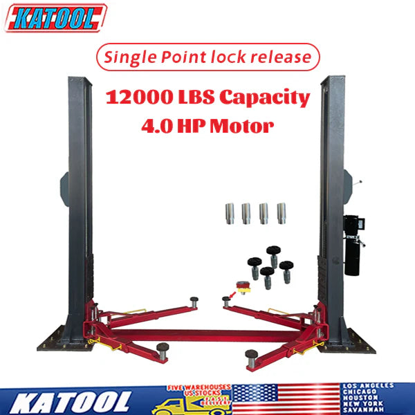 12000 Lbs Two Post Lift Single Lock Release Auto lift Car lift KT-H120D