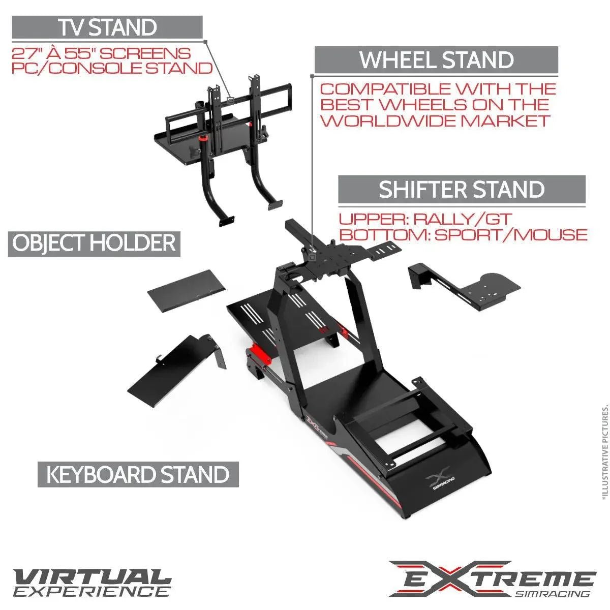 EXTREME SIM RACING CHASSIS 3.0 - FULL OF ACCESSORIES - Garage Rebel