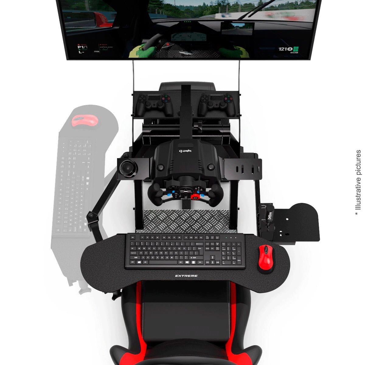EXTREME WORKSTATION ARTICULATED KEYBOARD FOR VIRTUAL EXPERIENCE 3.0 / P1 3.0 / CHASSIS 3.0 / XT PREMIUM 3.0 - Garage Rebel