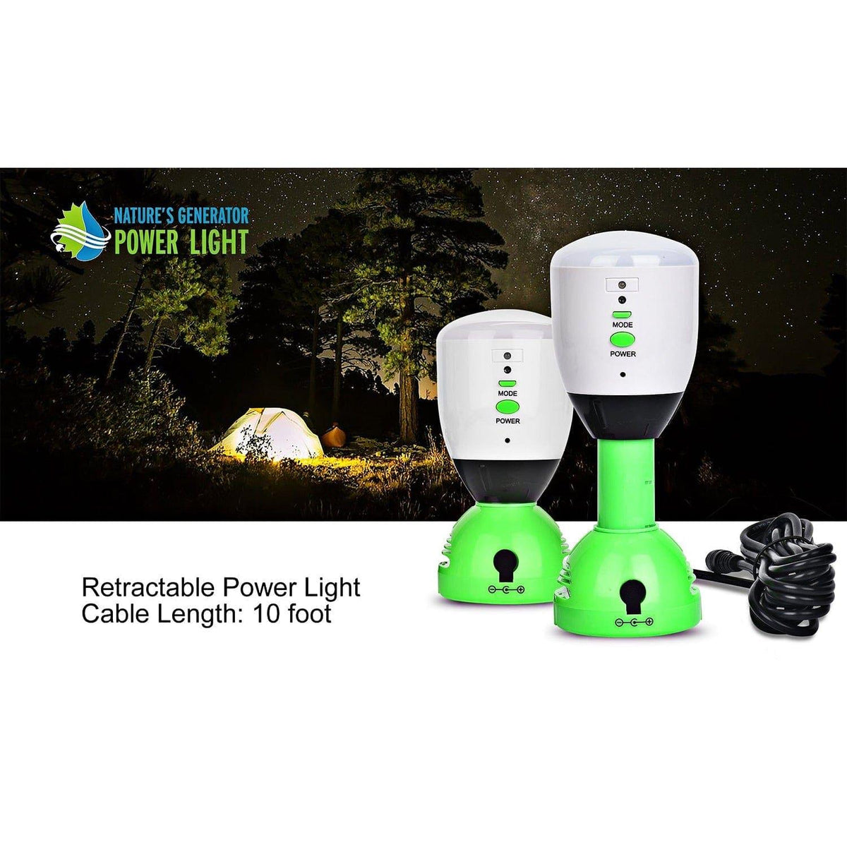 Nature's Generator 400 Lumens Power Light (4 Pack) - Garage Rebel
