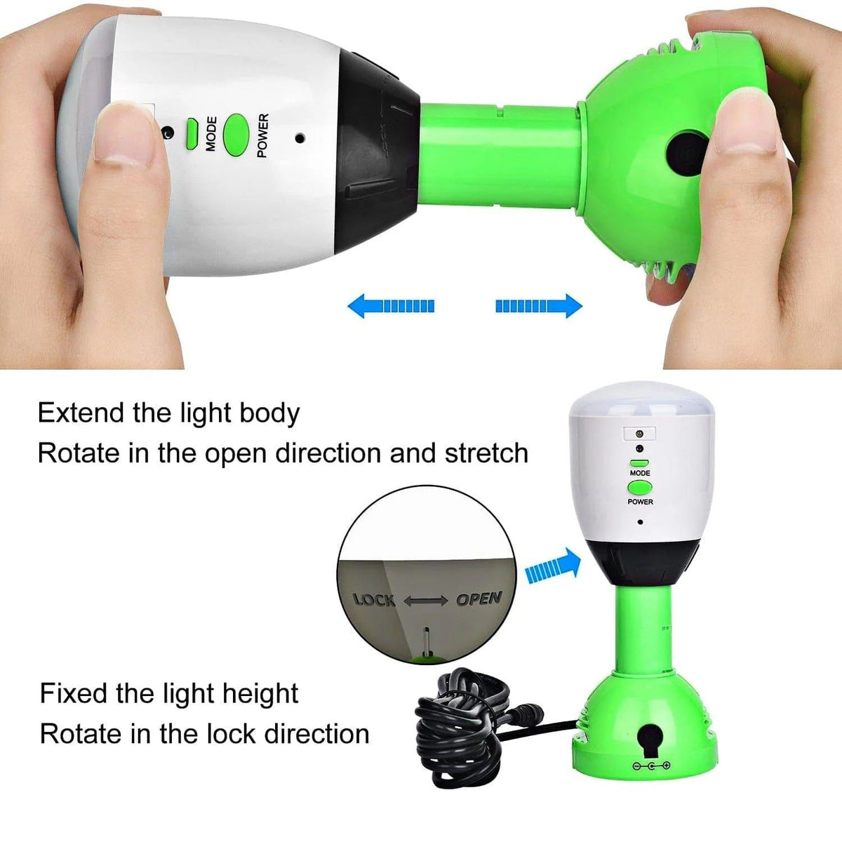 Nature's Generator 400 Lumens Power Light - Garage Rebel