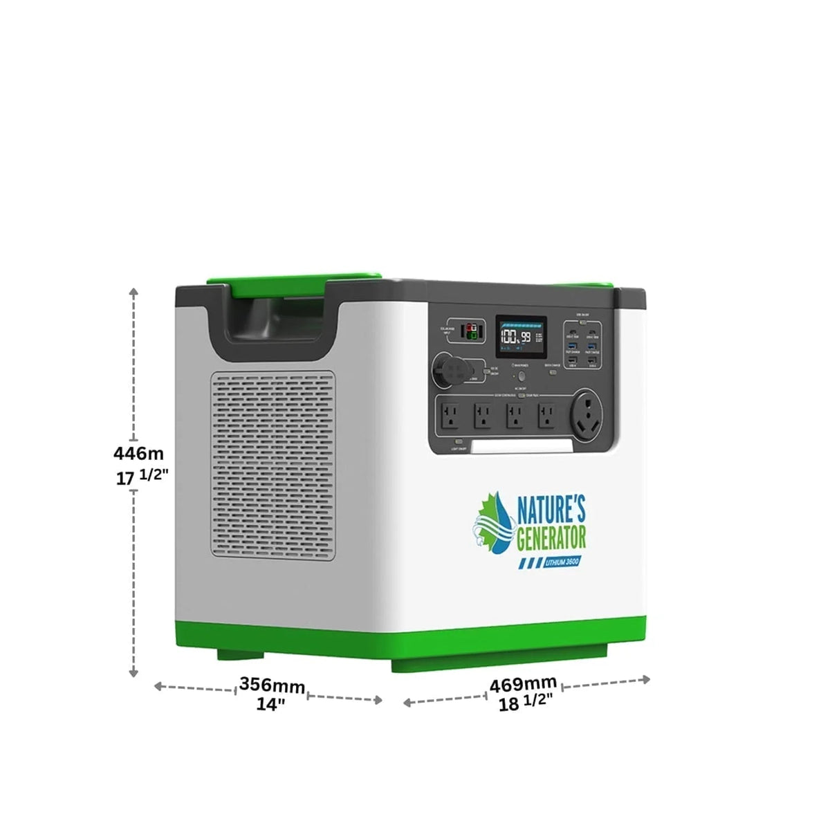 Nature's Generator Lithium 3600 Solar Generator and Transfer Switch - Garage Rebel