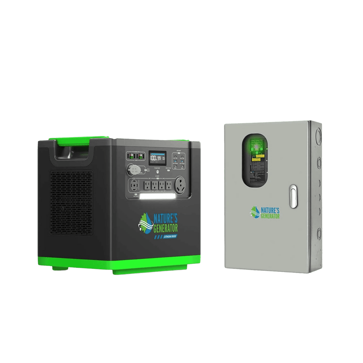 Nature's Generator Lithium 6000 and Transfer Switch - Garage Rebel