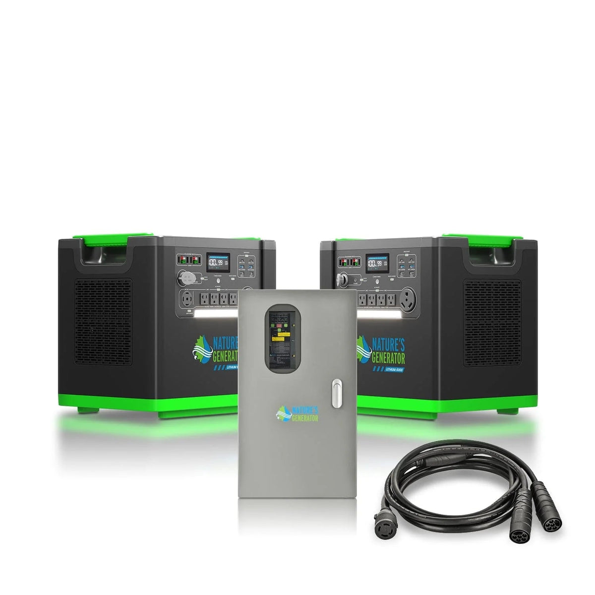 Nature's Generator Lithium 6000 and Transfer Switch - Garage Rebel