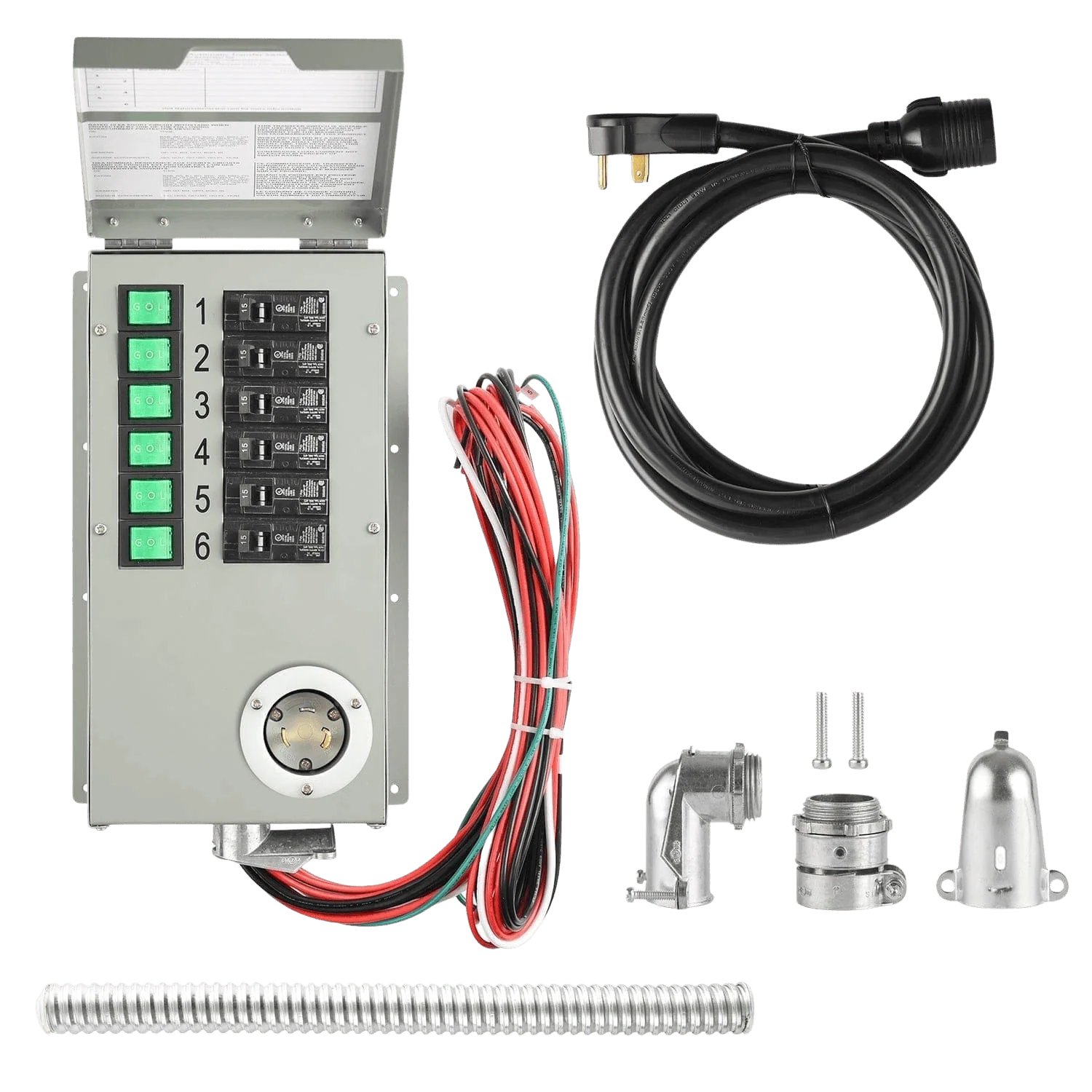 120V 30A 6-Circuit Non-Automatic Transfer Switch
