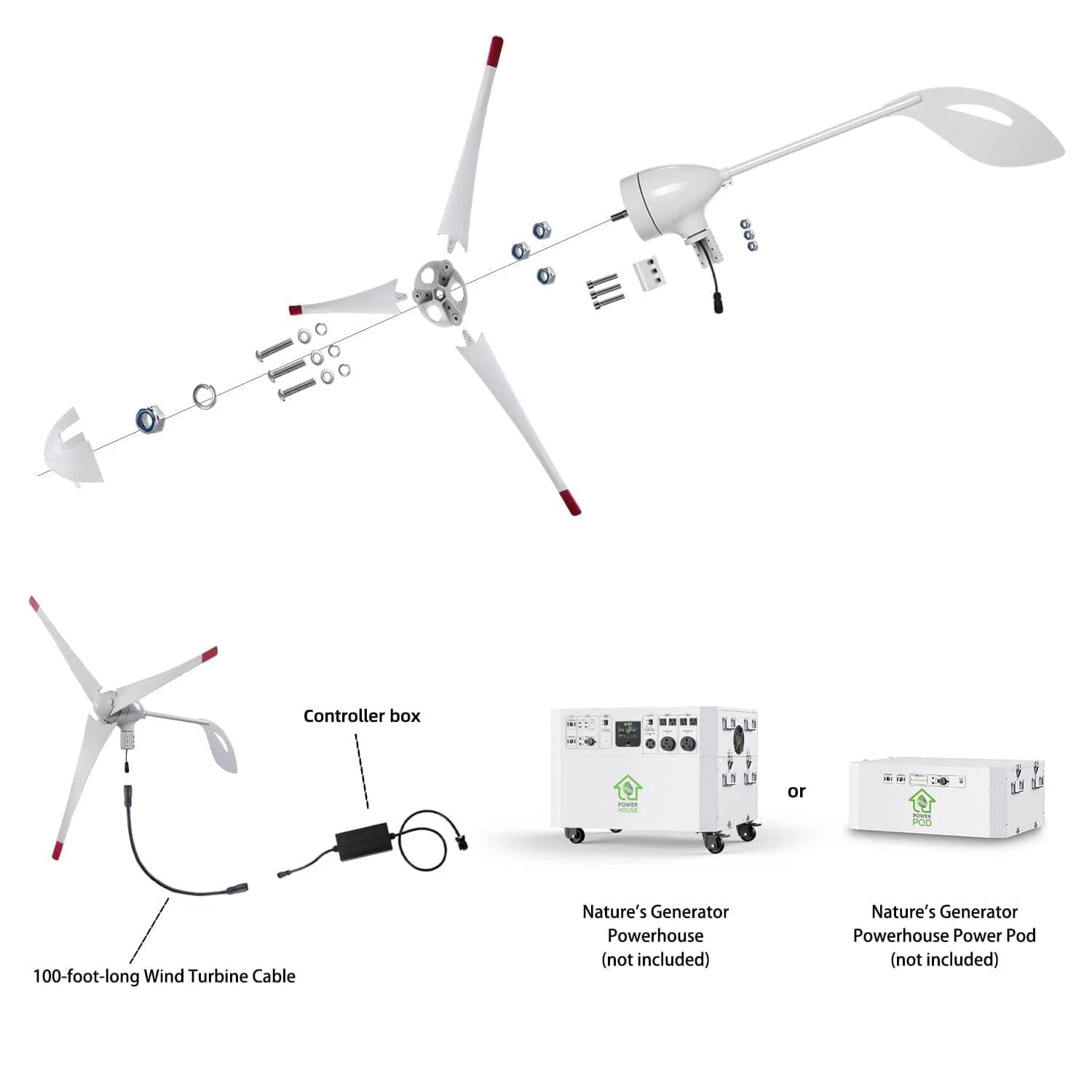 Nature's Generator 350W Wind Turbine