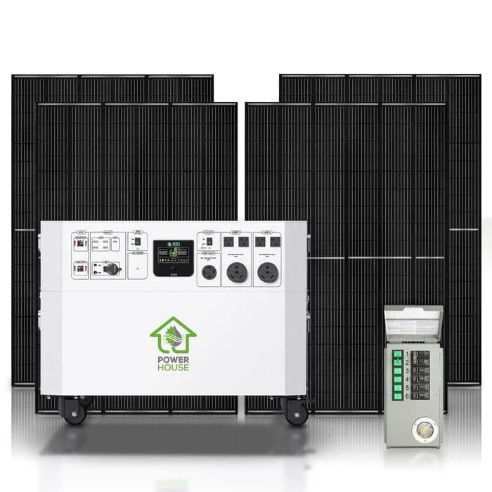 Nature’s Generator Powerhouse with Solar Panel and Transfer Switch - Garage Rebel