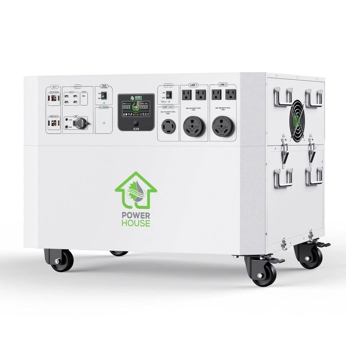 Nature’s Generator Powerhouse with Solar Panel and Transfer Switch - Garage Rebel