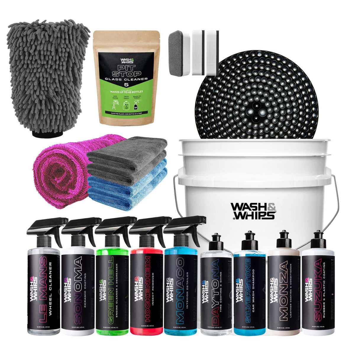Quick Detailing Pro Kit for Auto Detailing - 16-Piece Complete Car Care Set - Garage Rebel