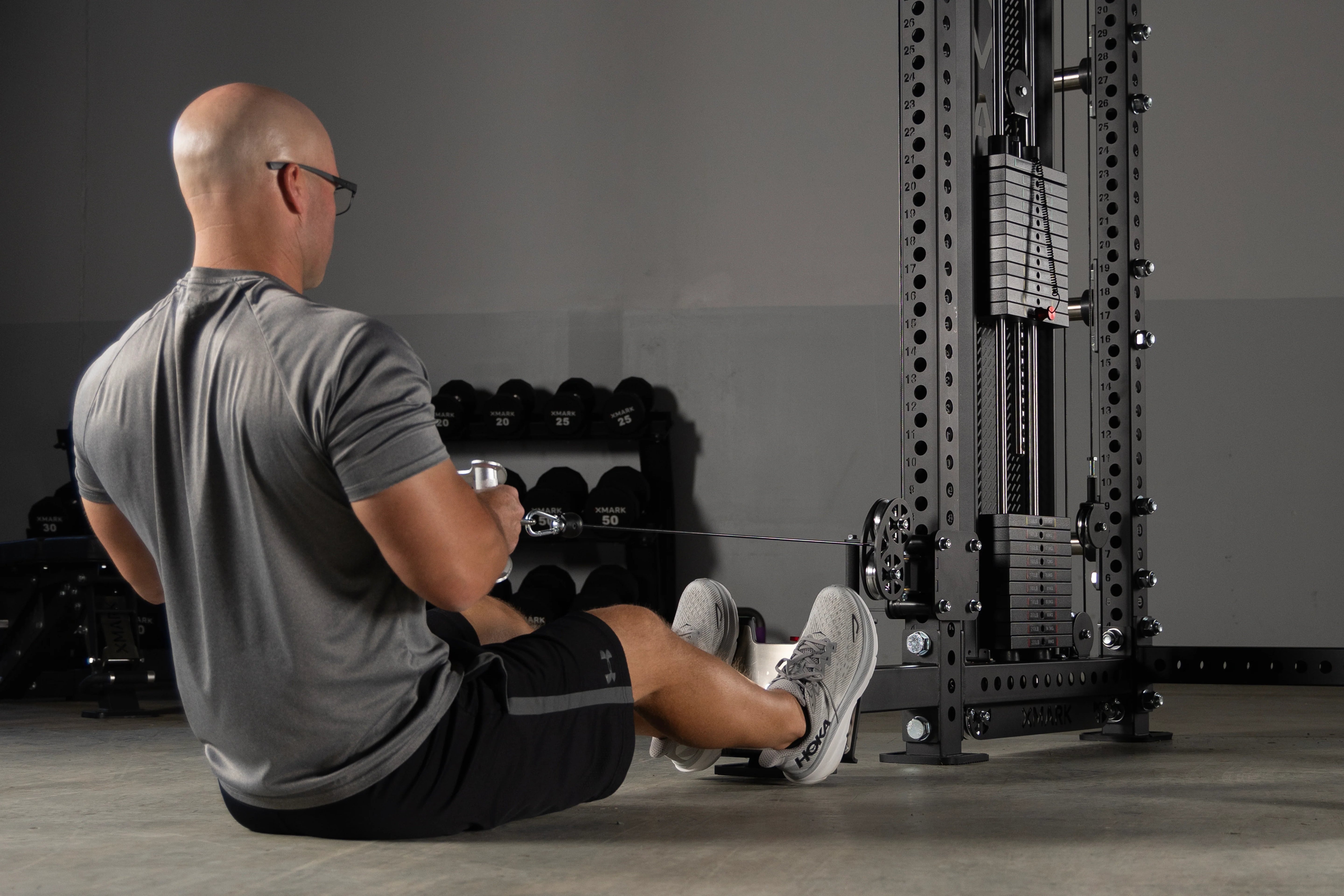 Commercial Half Rack Functional Trainer, Dual 220-Pound Stacks