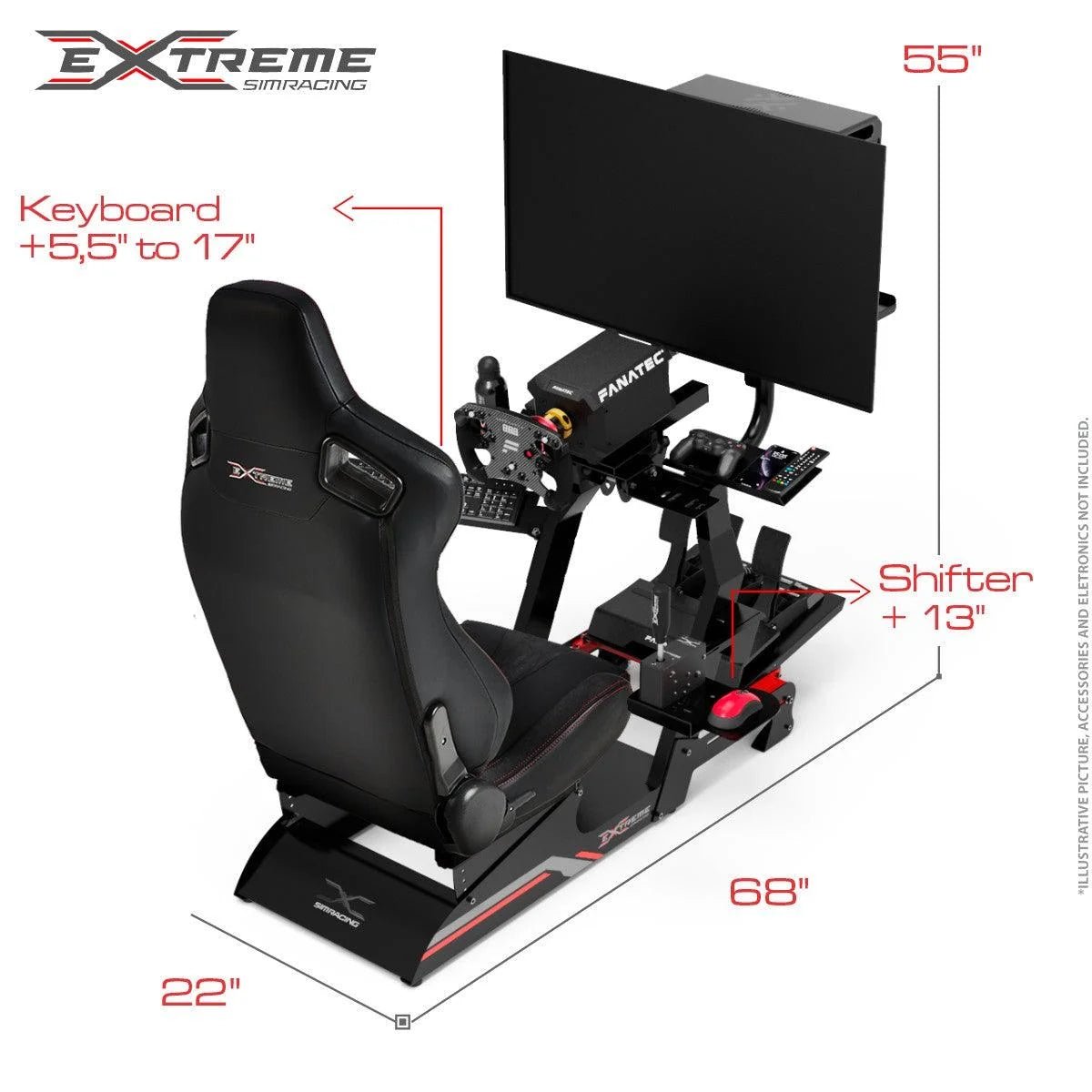 SIM RACING COCKPIT XT PREMIUM 3.0 FULL ACCESSORIES - Garage Rebel