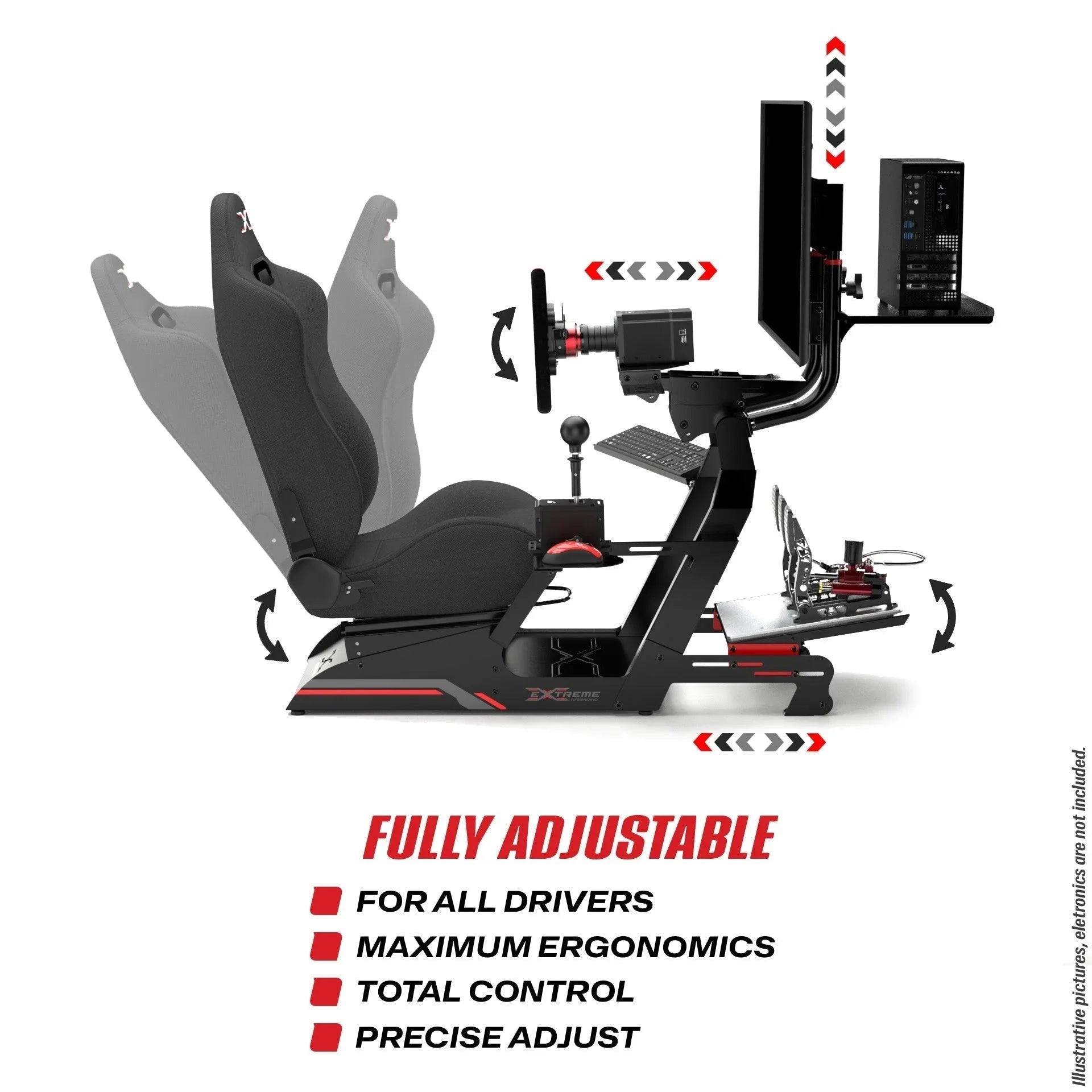 SIM RACING COCKPIT XT PREMIUM LITE 3.0 FULL ACCESSORIES - Garage Rebel