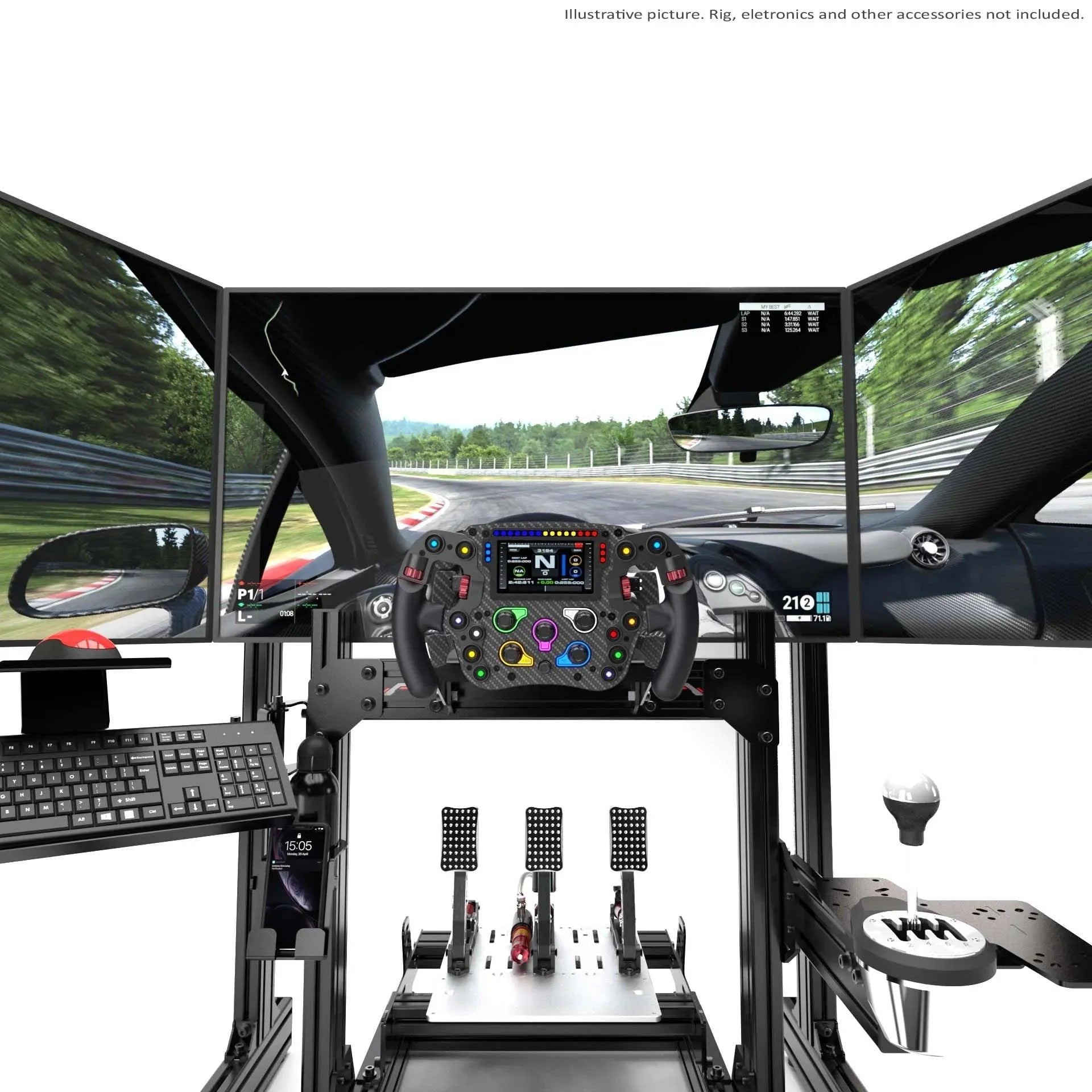 TRIPLE SCREEN ADD-ON FOR ALUMINUM PROFILE TV STAND - Garage Rebel