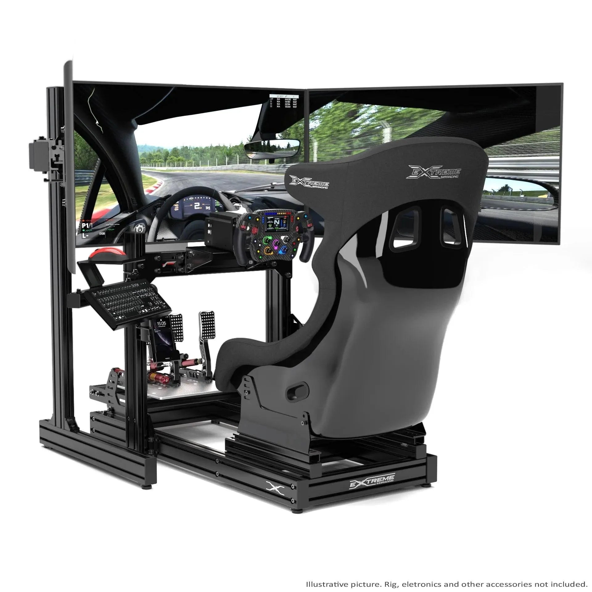 TRIPLE SCREEN ADD-ON FOR ALUMINUM PROFILE TV STAND - Garage Rebel
