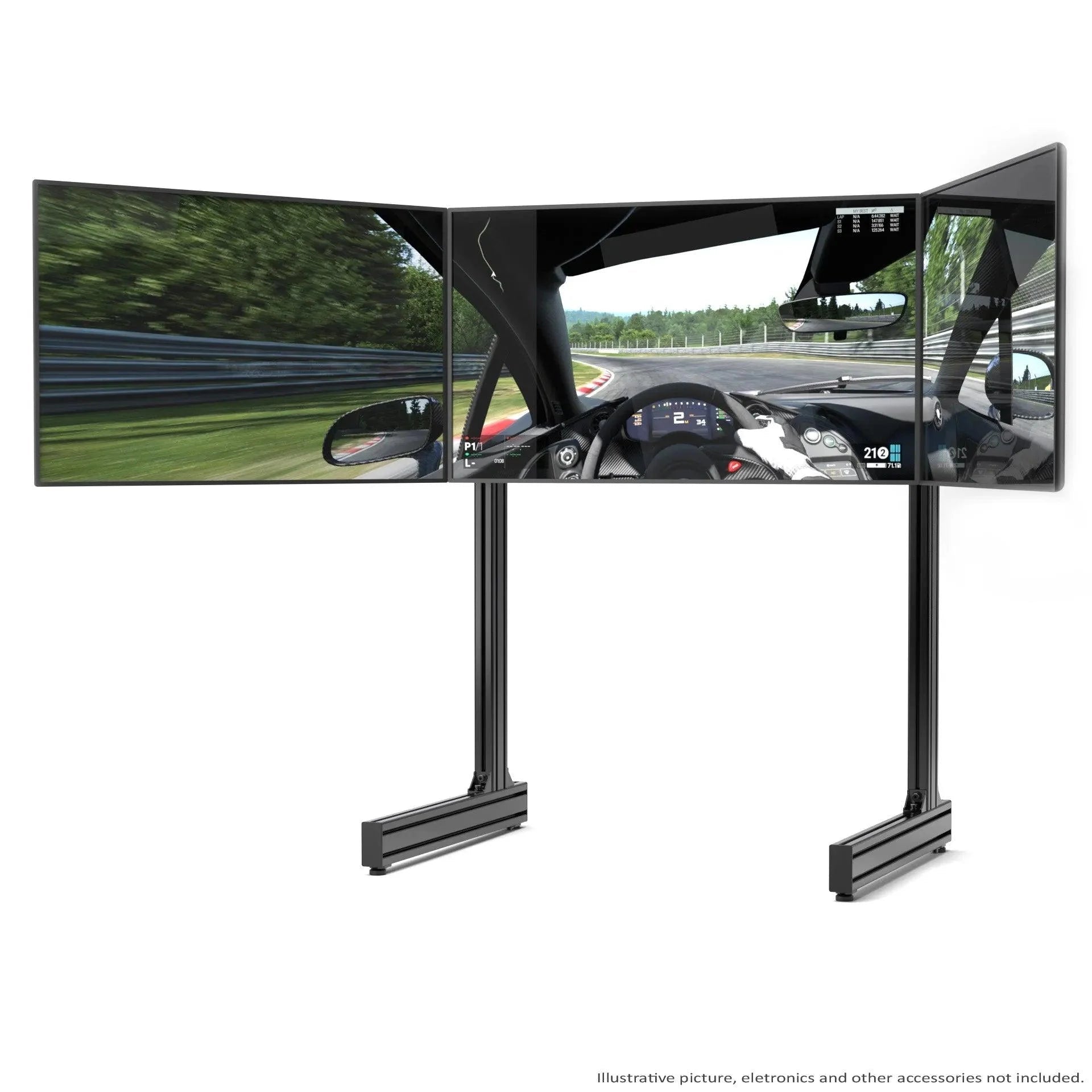 TRIPLE SCREEN ADD-ON FOR ALUMINUM PROFILE TV STAND - Garage Rebel