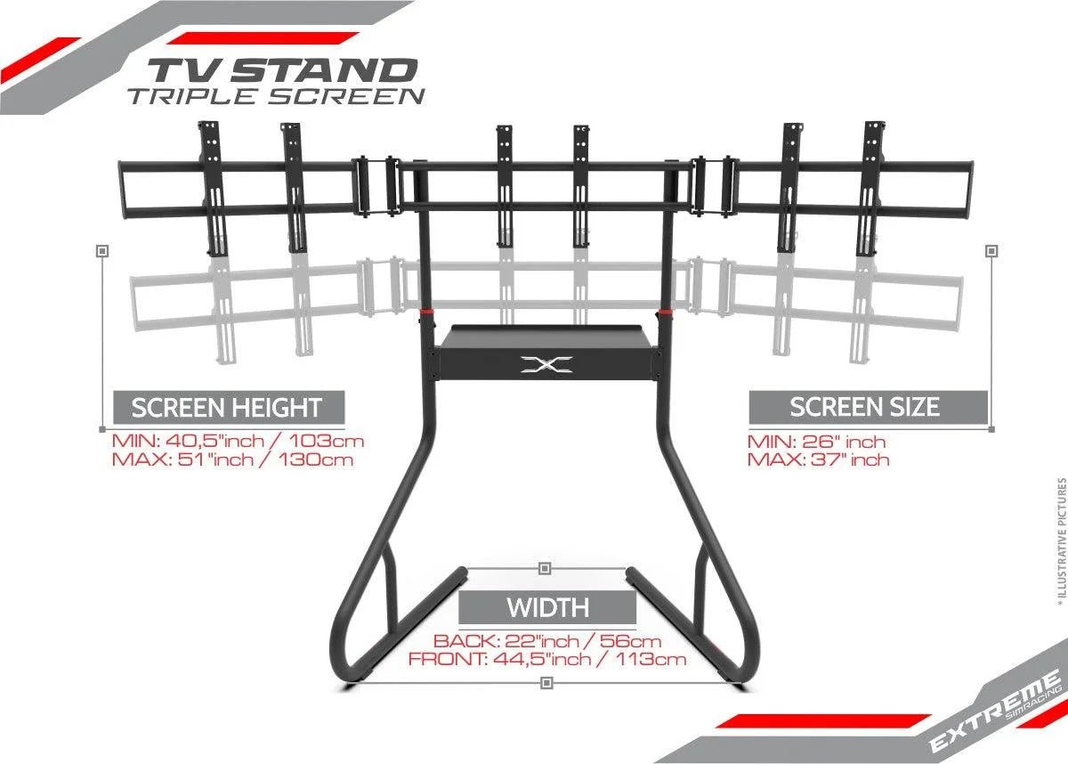 TRIPLE SCREEN TV STAND - Garage Rebel