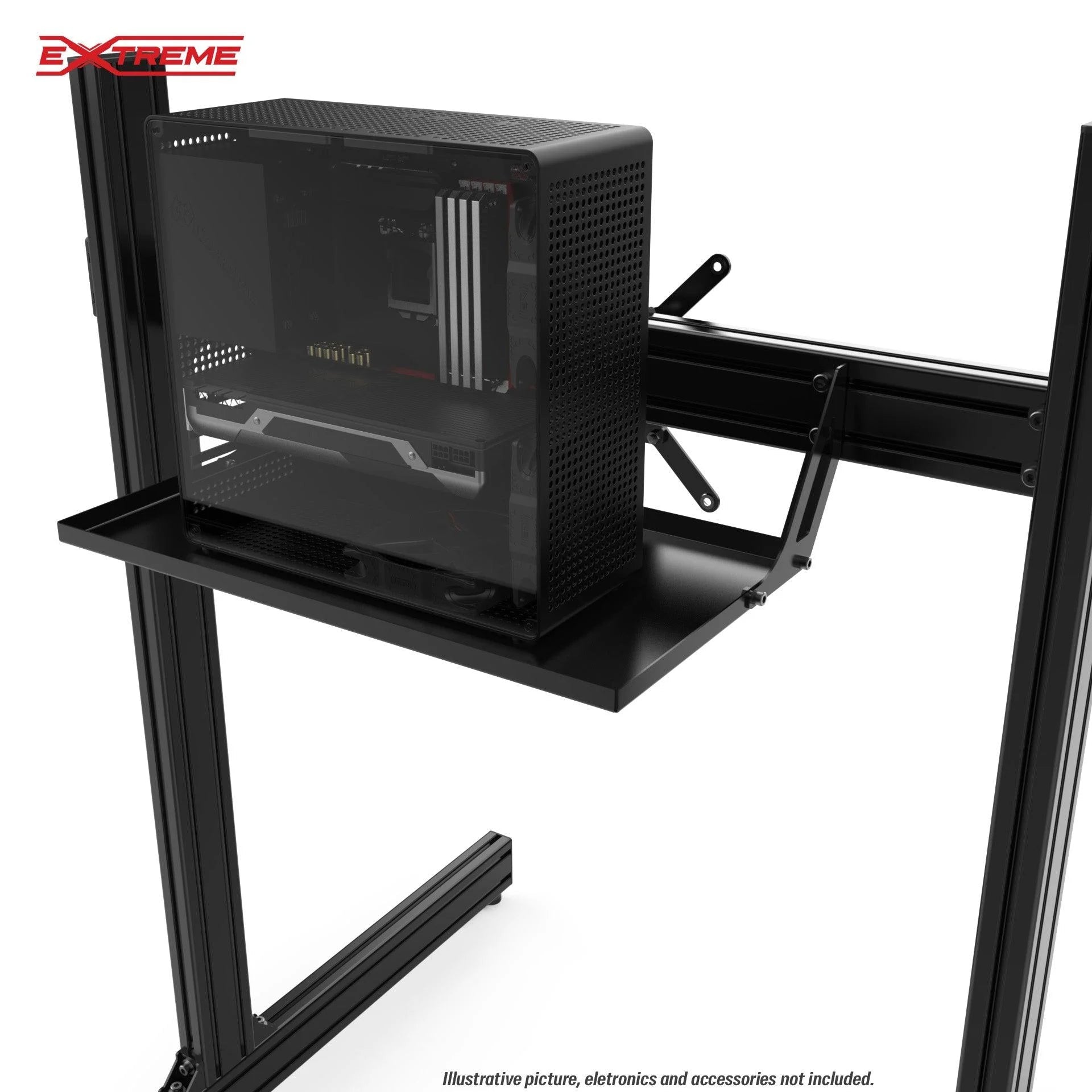 UNIVERSAL PC/DESKTOP REAR TRAY FOR TV STANDS IN ALUMINUM PROFILE - Garage Rebel