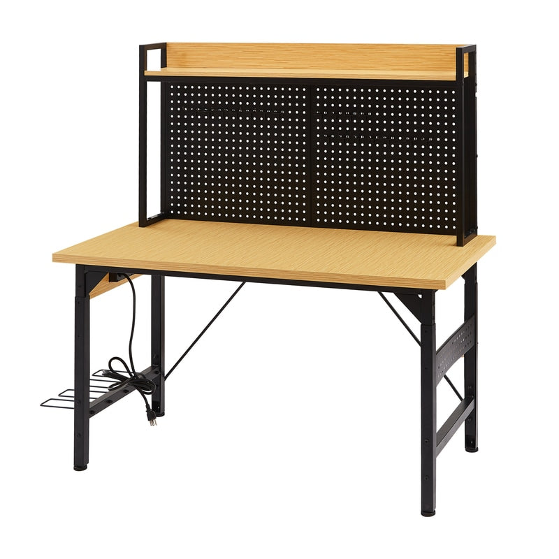 WB7B 48'' Heavy Duty Workbench with pegboard and wheels