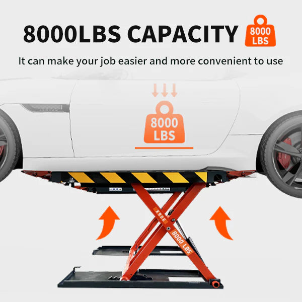 KT-X90E - 8000 lbs Mid Rise Scissor Lift Electric 110v 47'' Release Auto Lift Car Lift