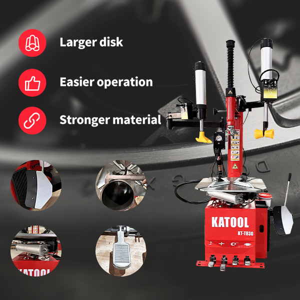 KT-T830 Light Duty Assist Arm Tire Changer 12"-24" Rims