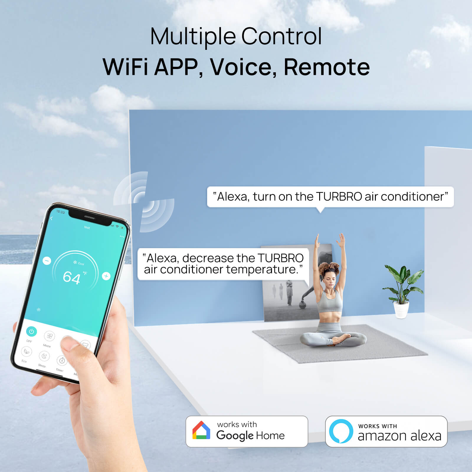 Greenland 42,000 BTU Dual Zone (2) Mini Split AC with Heat Pump (R454B)