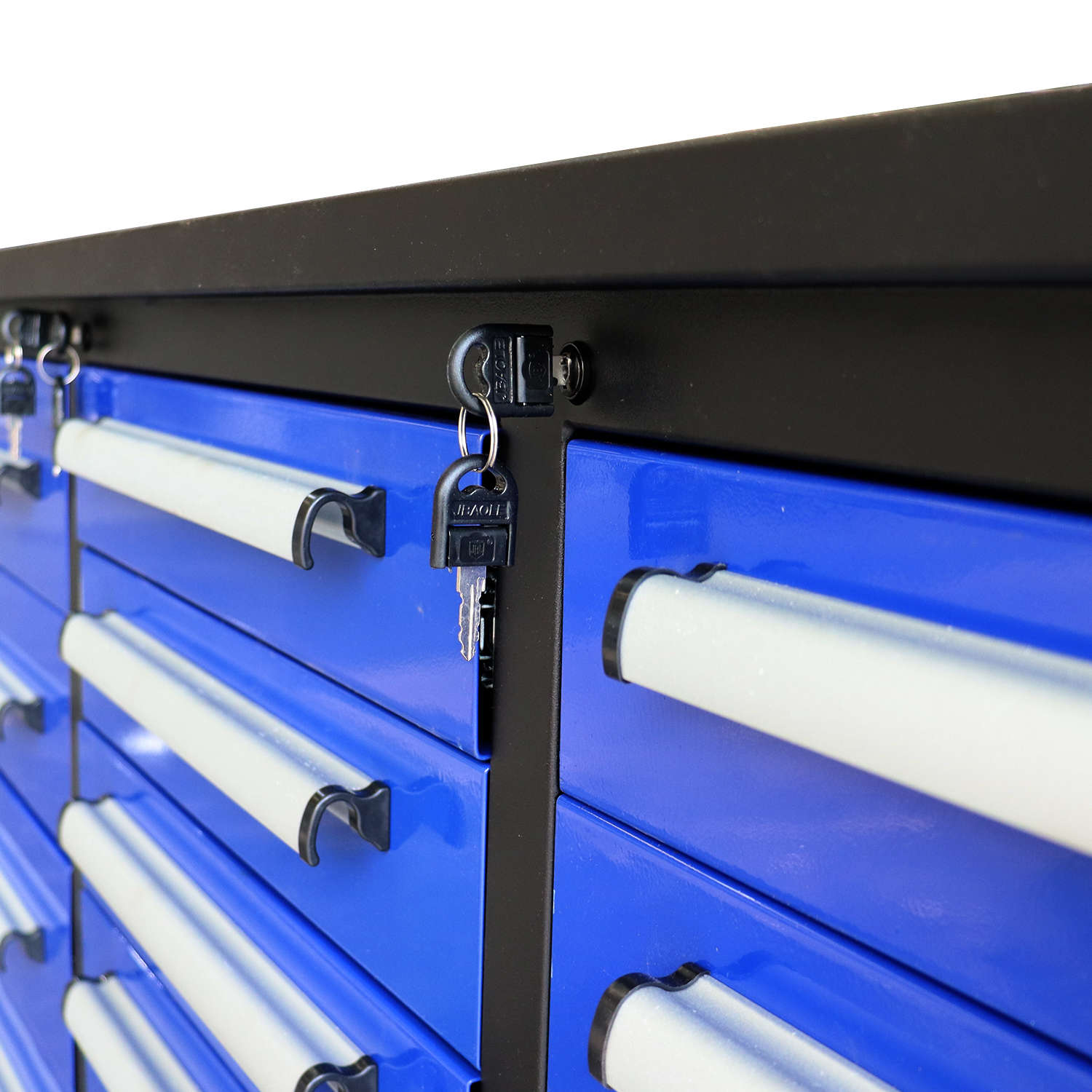 10 ft Heavy Duty Workbench with 25 Drawers - Garage Rebel