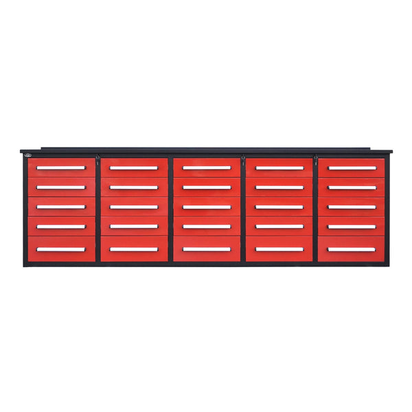 10 ft Heavy Duty Workbench with 25 Drawers - Garage Rebel