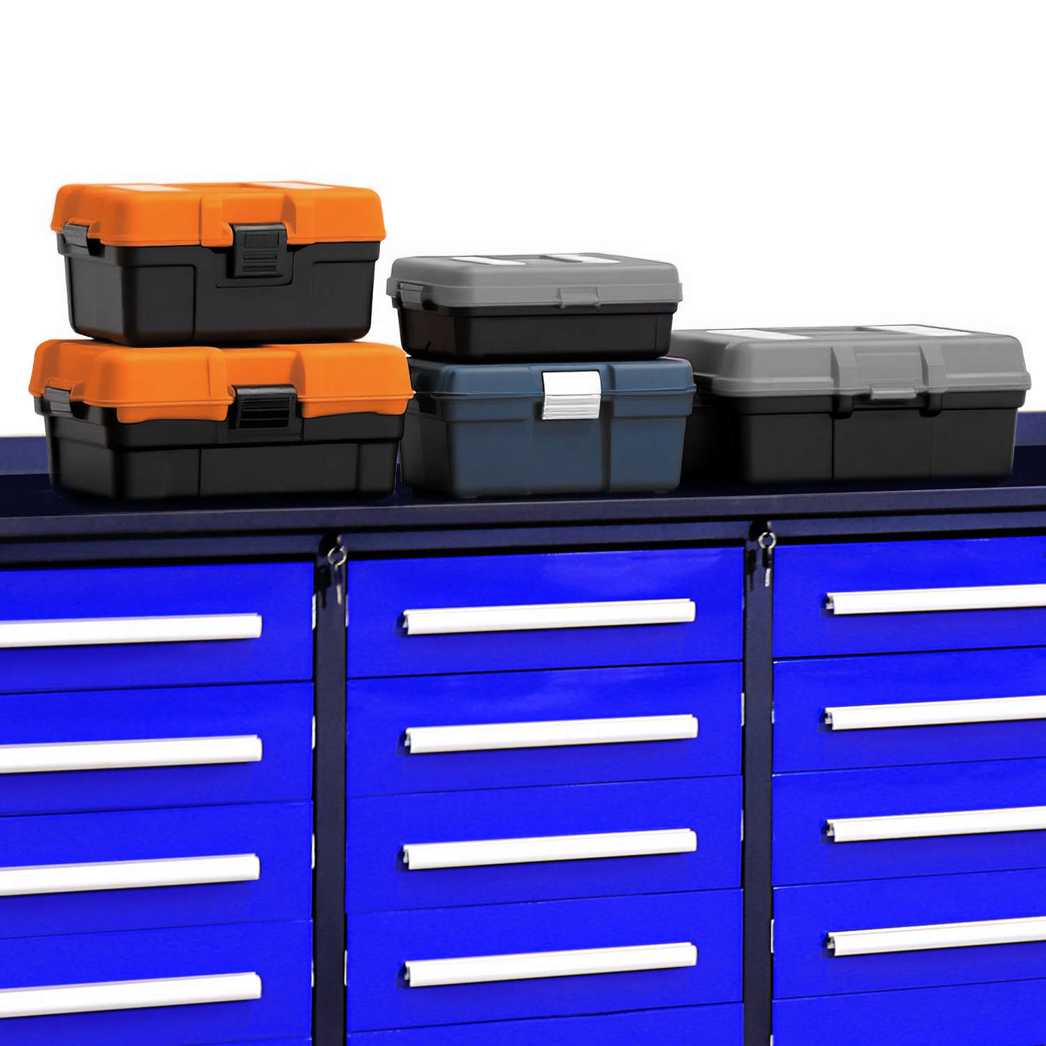 10 ft Heavy Duty Workbench with 25 Drawers - Garage Rebel