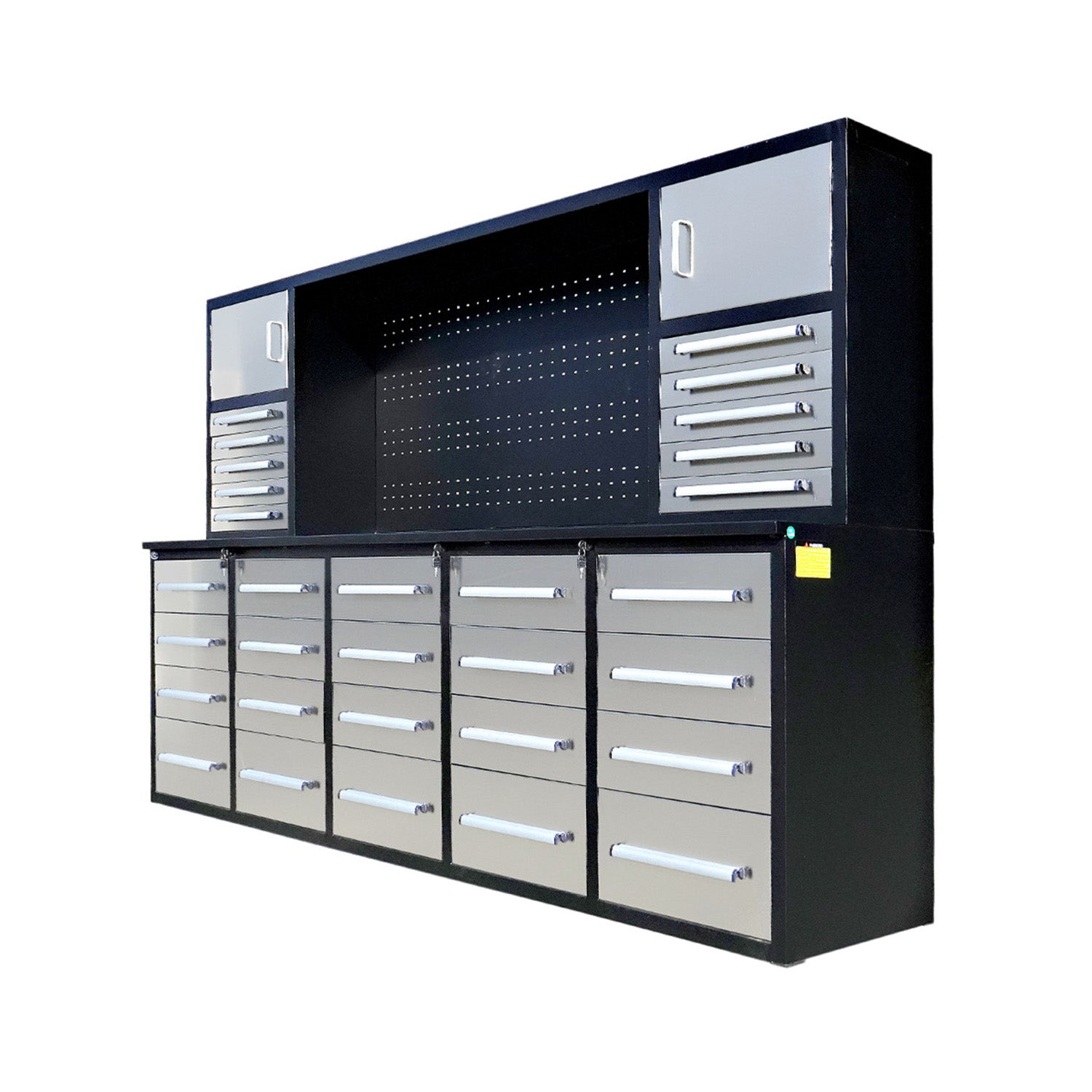 10ft Garage Cabinet (30 Drawers, 2 Cabinets & 1 Pegboard)